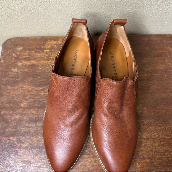 Lucky Brand Chestnut Leather Booties - Picture 2 of 3